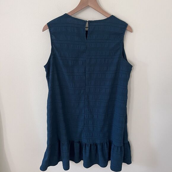 SOLY HUX Women's Ruffle Hem Sleeveless Green Tank Dress Round Neck Casual Smock - Picture 9 of 11